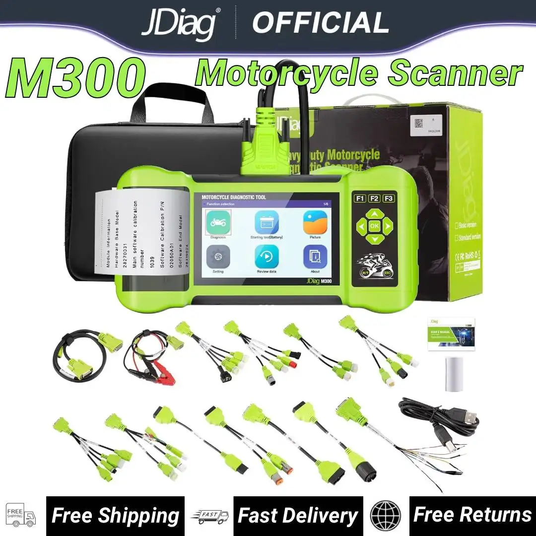 2026 JDiag M300 Strumento diagnostico moto OBD2 Scanner Strumenti di diagnosi moto Motore ABS per BMW Ducati Harley Honda Yamaha