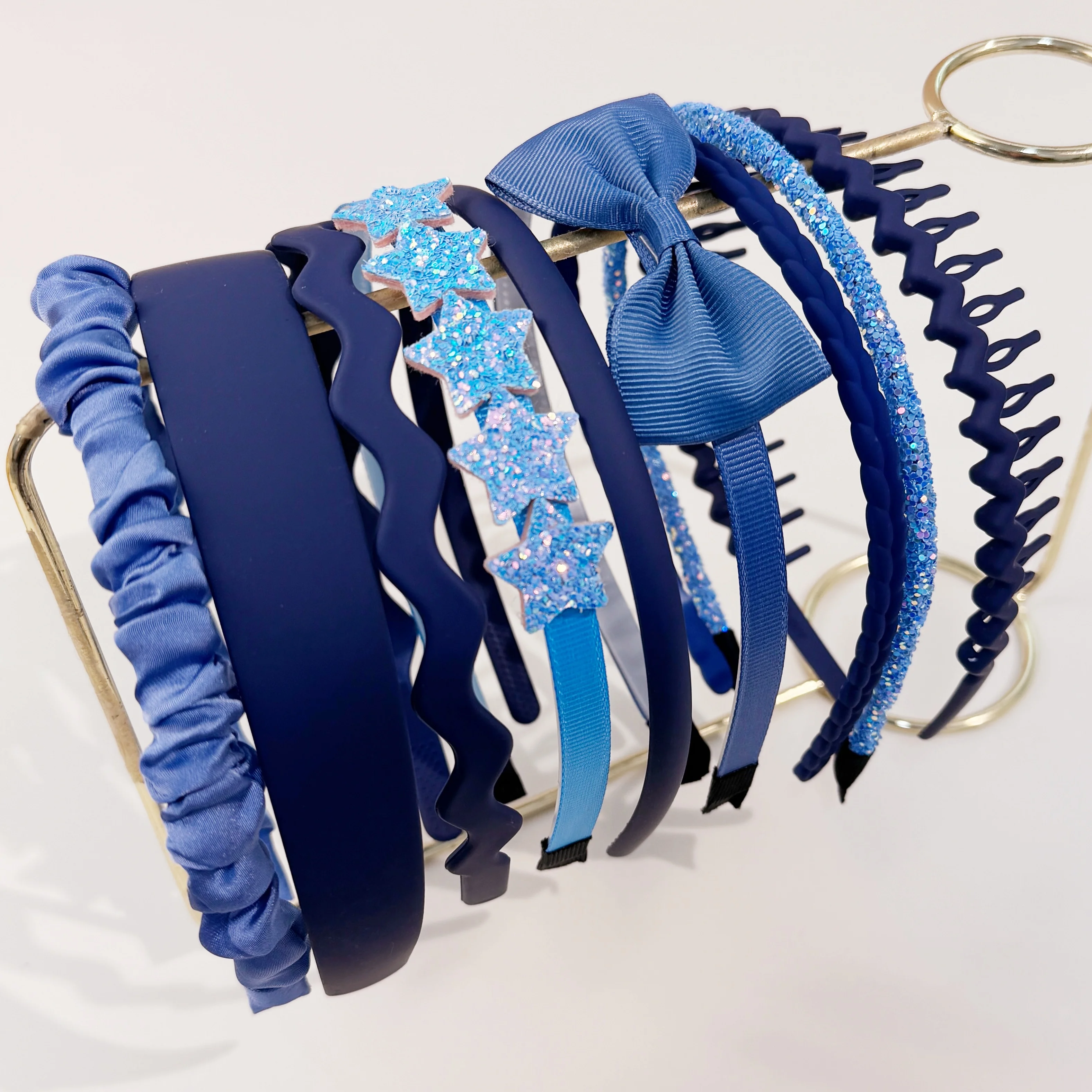 9 stücke Nette Mädchen Stirnband Stoff Haar Bögen Haarbänder Kinder Kinder Stern Kunststoff Haarbänder Frauen Mädchen Party Haar Zubehör – Detail 6