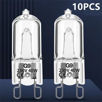 에코 할로겐 전구 캡슐 LED 램프 전구 삽입 구슬 크리스탈 램프 할로겐 전구, G9, 220V, 20W, 25W, 40W, 60W, 2 #, 10 개