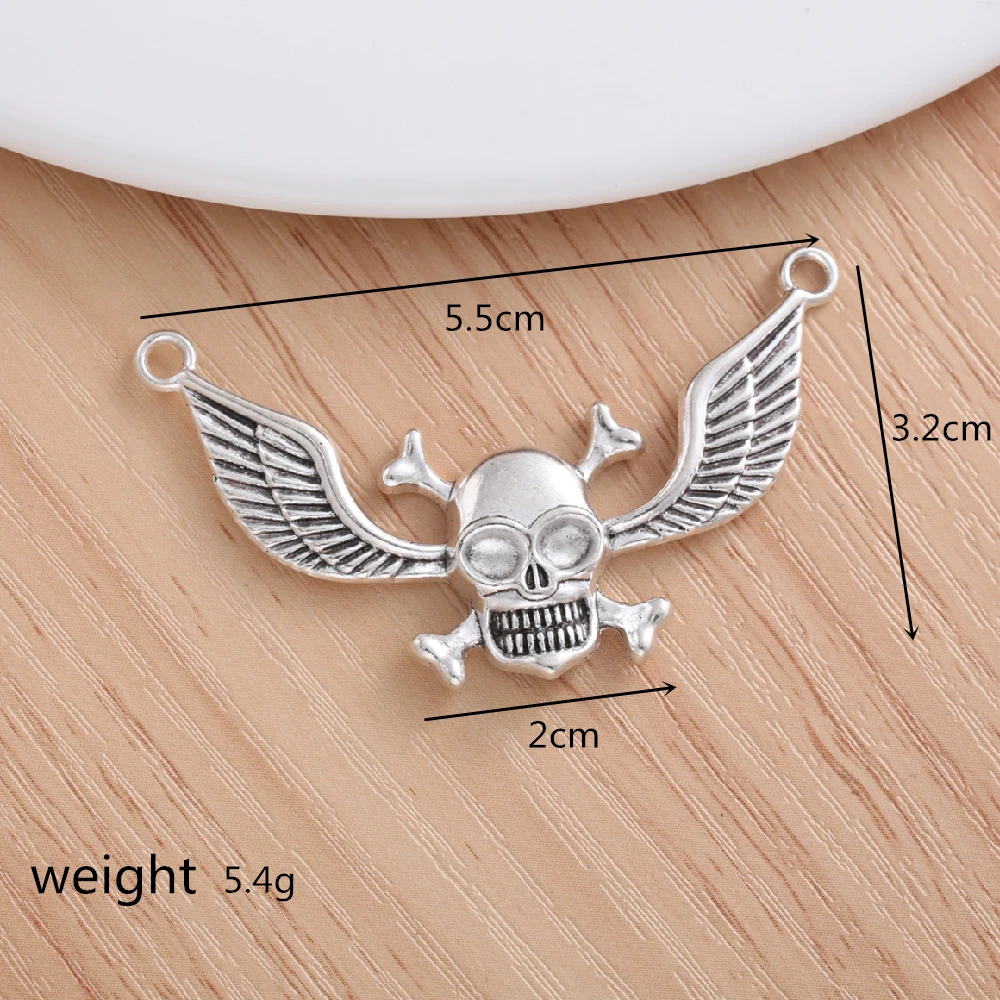 

4 шт. Модные Винтажные очаровательные аксессуары с черепом для женщин Сделай Сам изготовление персонализированных ювелирных изделий кулон браслет ожерелье серьги