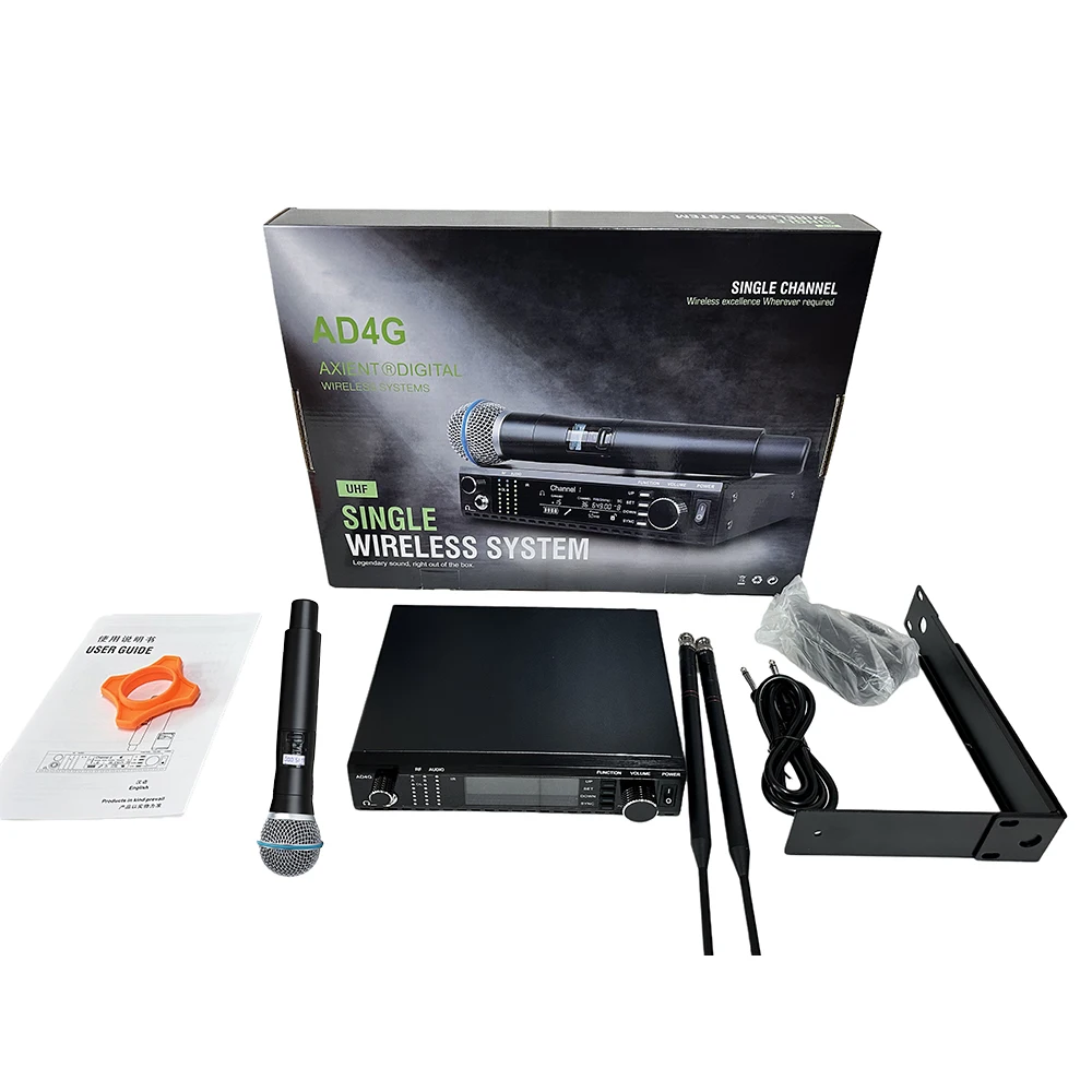 Paulkitson Professional Single Channel AD4G Wireless Beta87A Microphone Monitoring System 500/600/900MHz Home Party Performance