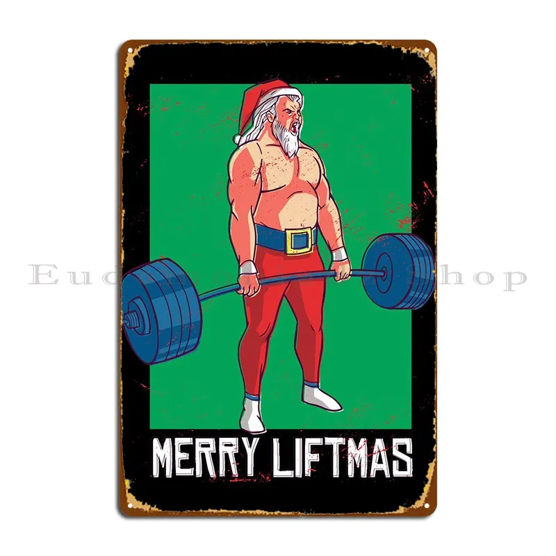 

Металлический плакат с надписью «Merry Liftmas»