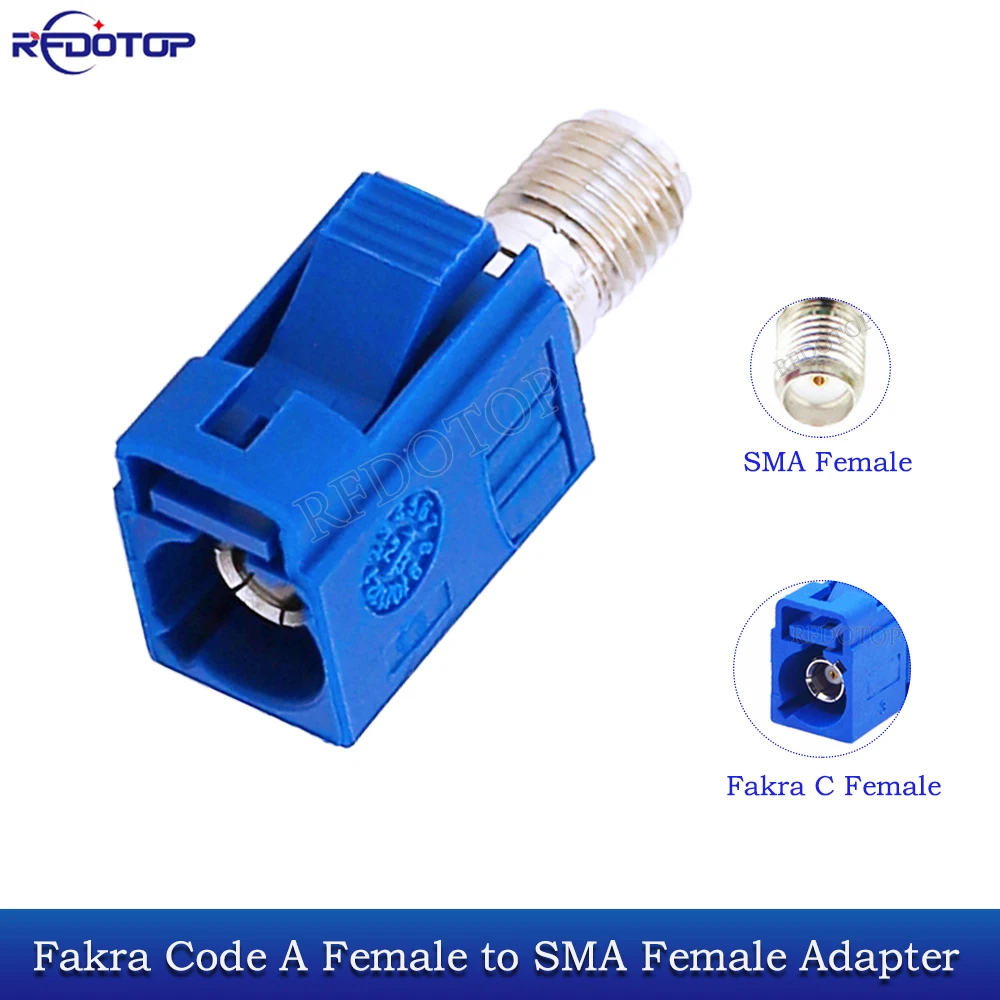 

1Pcs SMA Female Jack to Blue Fakra C Female Jack Adapter 50 Ohm High-Quality Fakra to SMA RF Coaxial Connector