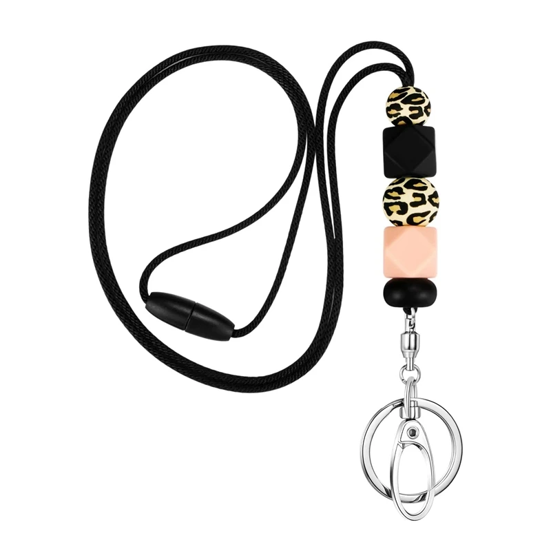 Promotion! Teacher Lanyards For ID Badges Teens Silicone Beaded Keys Women Nurse Office Worker | Строительство и ремонт