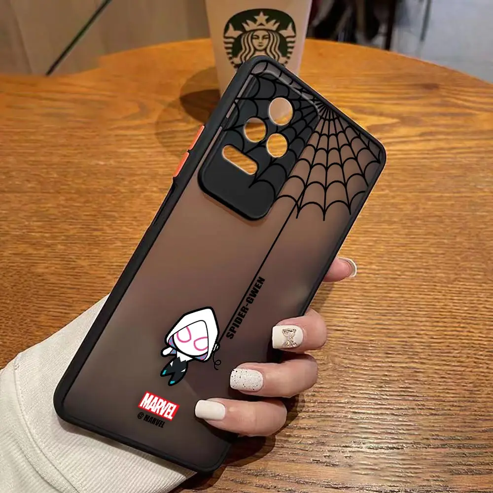 thumbnail image 1 of Funda mate para Redmi A1 K50 K40 GAMING K30 K20 10X 10C 10 9C 9T 9A 9 8 PRO 4G 5G Funda dibujos animados Marvel Spider-Man Spider Web, 1 of 5