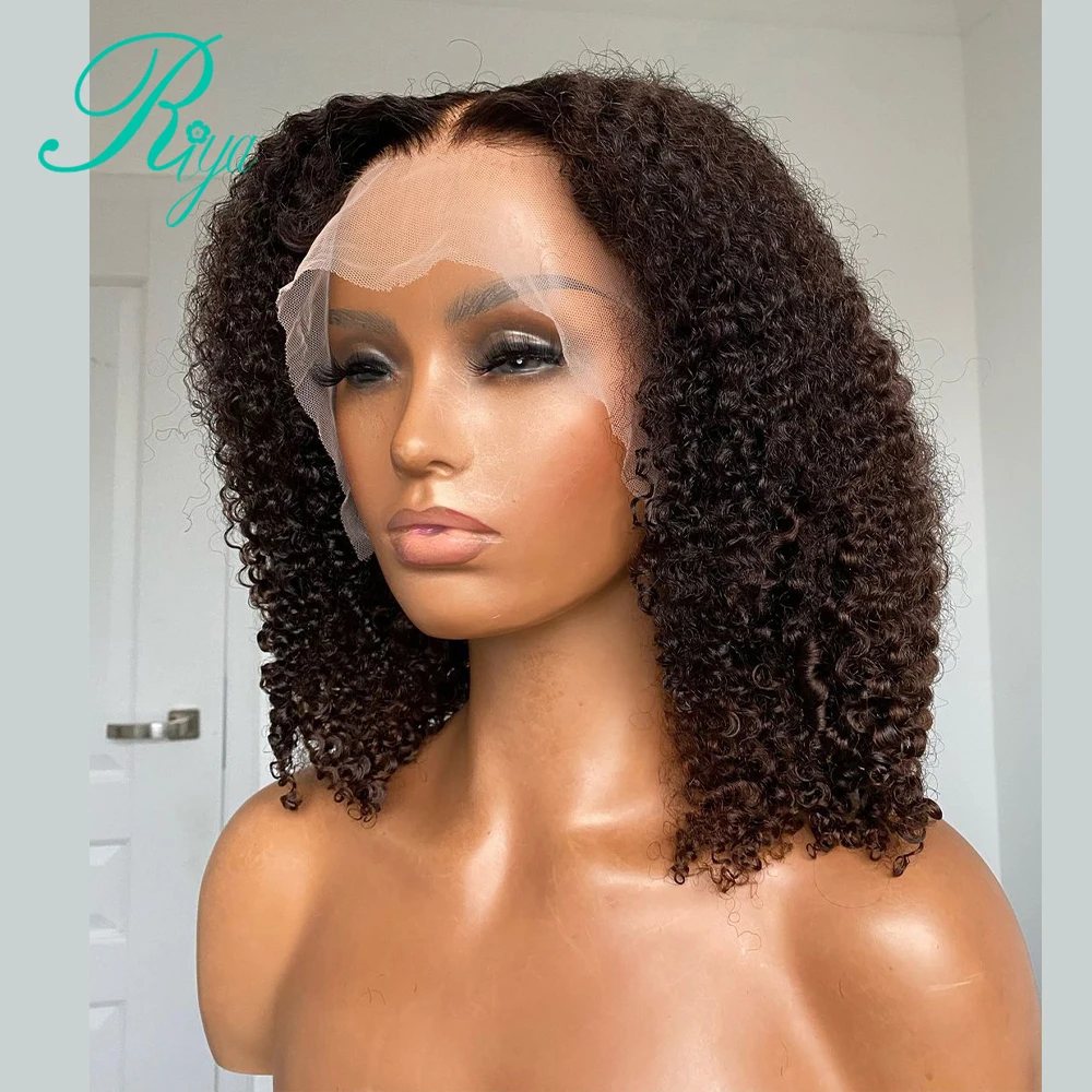 Afro Kinky Curly 13x4 Lace Front Wig Human Hair Brazilian Remy 4x4 Lace Closure Wig With Baby Hair 250%Human Wigs For Women