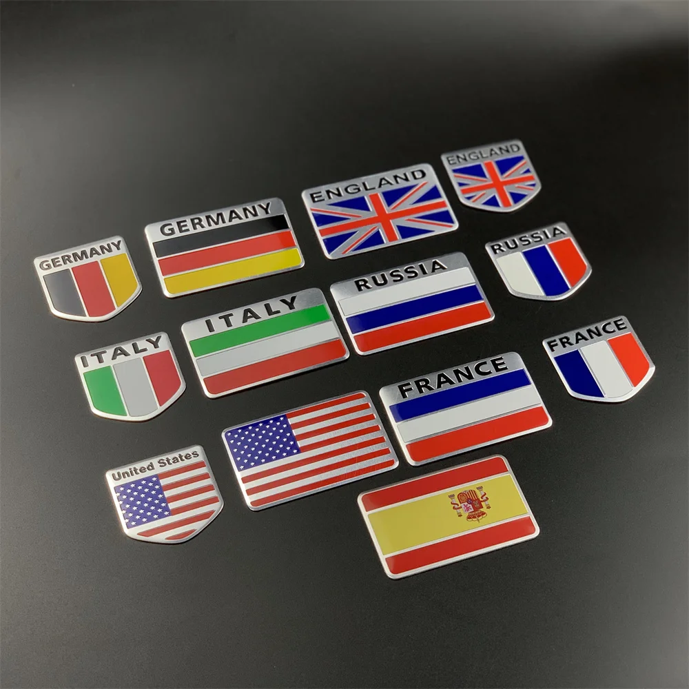 

Aluminum National Flag Car Sticker For Citroen DS series C-Quatre C-Triomphe Picasso C1 C2 C3 C4 C4L C5 Xsara Cactus Elysee