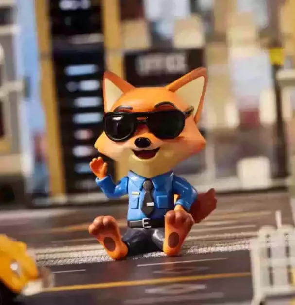 thumbnail image 1 of Colección de decoración de escritorio de moda Kawaii Miniso Kawaii Animation Cartoon Disney Zootopia Series Muñeca ciega sentada obedientemente, 1 of 5