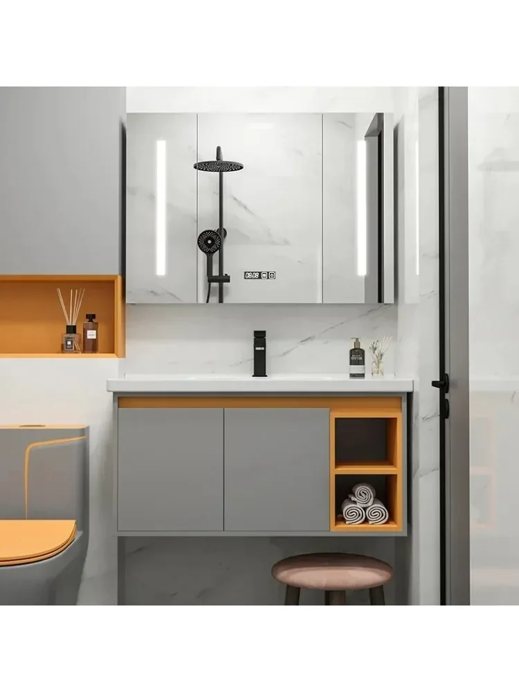 *Toilet Vanity Wall Bathroom Cabinets Drawer Combination Ceramic Washbasin Bathroom Cabinets Storage Casa Room Furniture