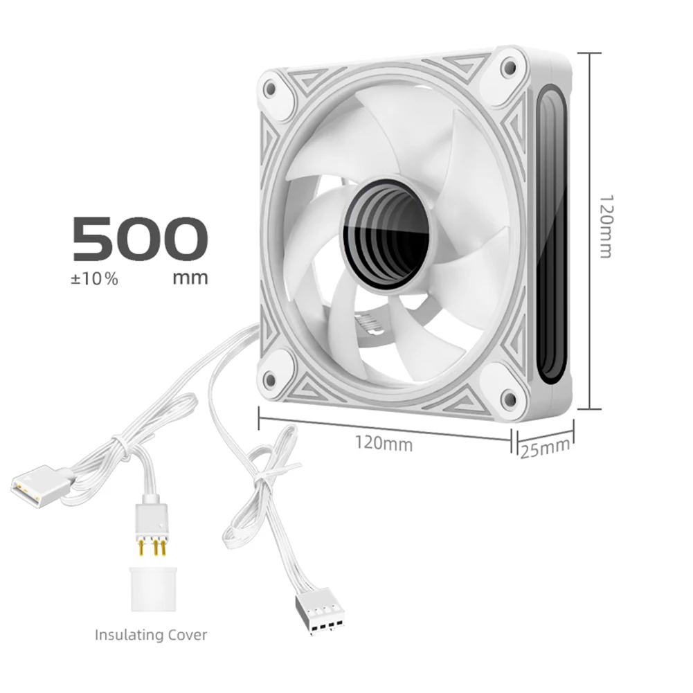 COOLMOON DM1 120mm PC Case Fans 5V 3PIN ARGB Aura Sync Luminous Computer Chassis Cooling Fan Smart Temperature Control