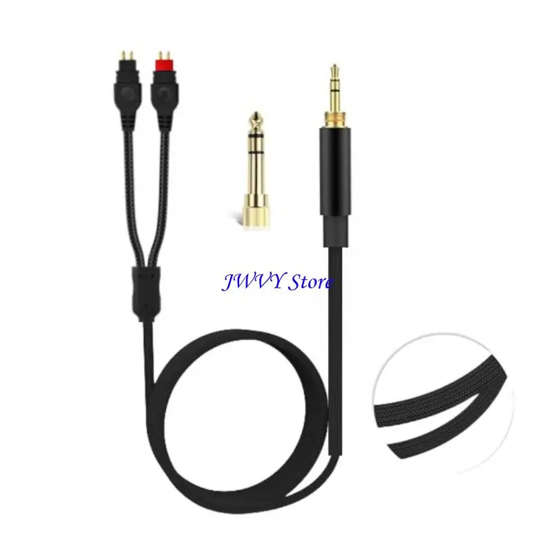 573A Flexibles, bruchsicheres 3,5-mm-/6,35-mm-Audiokabel für HD580 HD600 HD650 HD660 HD660S Kopfhörerkabel. Verbesserte – Detail 1