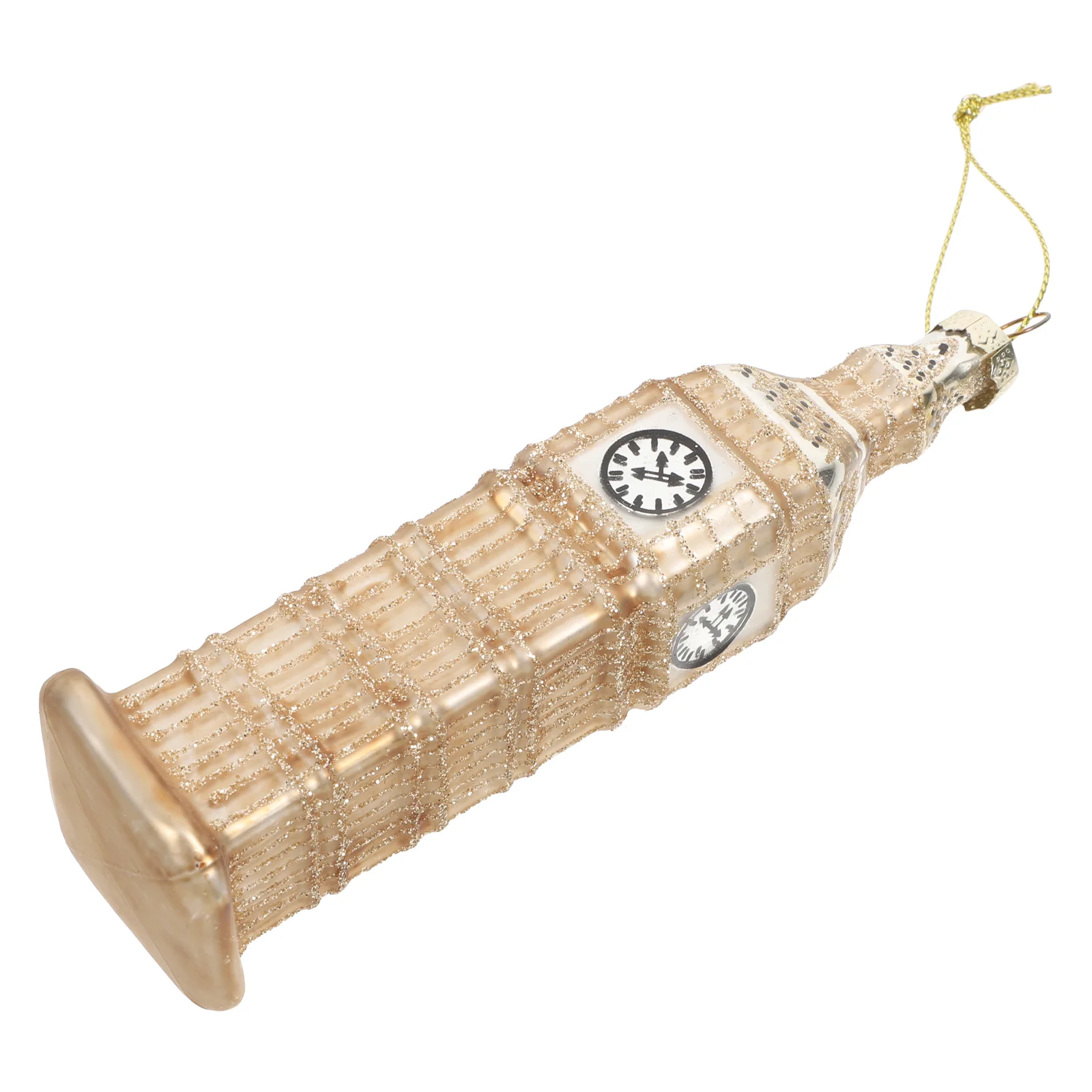 Big Ben Pendant Christmas Home Decor London for Xmas Tree Golden Party Figurine Vintage Ornaments