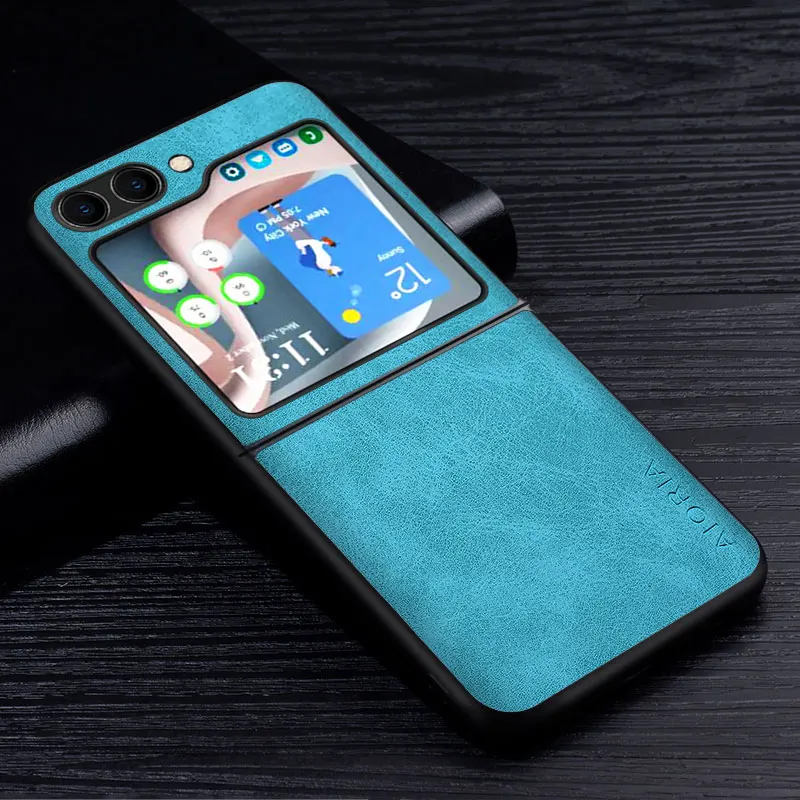 Premium PU Leather Scratch-Resistant Solid Phone Case