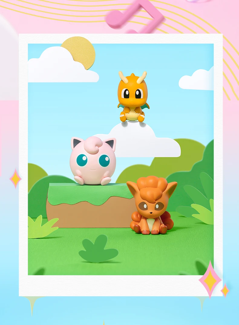 Pokemon Anime Action-figuren Mewtwo Gengar Jigglypuff Vulpix Mini Puppe Original Echte Modell Ornament Spielzeug Geburtstag Geschenk – Detail 14