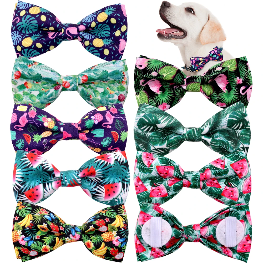 

New 30/50PCS Dog Fashion Accessories Slidable Dog Bow Tie Summer Pet Dog Cat Collar Accessories Small Dogs Cats Bowties Collar