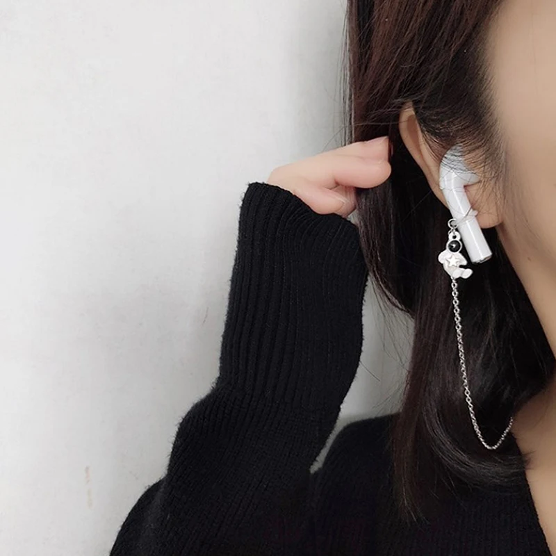 Anti-Lost Chain Daisies Headphone Chains Strap Women Wireless Earphones Retention Necklace Gifts For Airpods Earphone Accessory