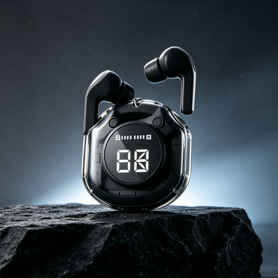  In-ear Bluetooth Headset LED Smart Digital Display Touch Sports Earphones HD Call 0 Delay TWS Wireless Earplug 
