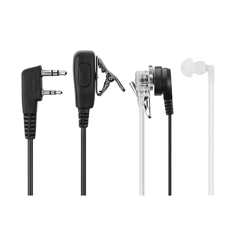 2 Pin PTT MIC Headset Covert Acoustic Tube In-ear Earpiece For Kenwood TYT Baofeng UV-5R BF-888S CB Radio Accessories radio earpiece,air tube earphones