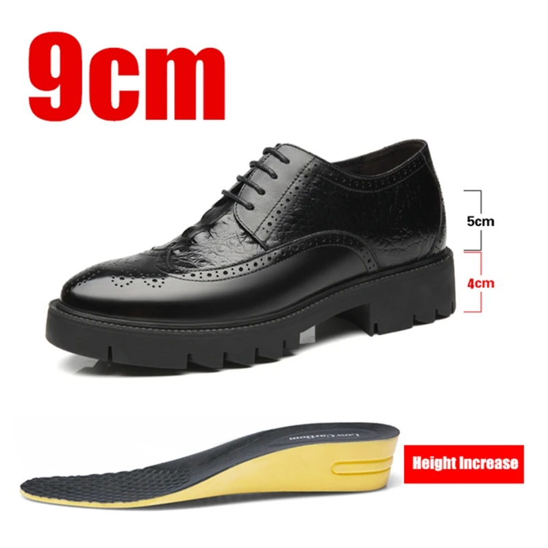 Lift 4/7/9cm Men Elevator Dress Shoes 