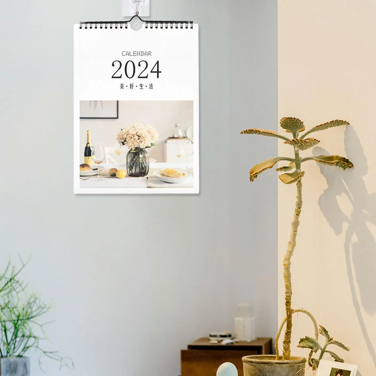 Coil Wall Calendar Hanging Hook 16 Month Calendar for Living Room Home