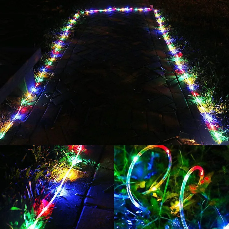 

Waterproof 20M Solar Rope Strip Light for Garden Lawn Tree Yard Fairy Lamp Strings 200LED Outdoor Christmas Fence Pathway Decor