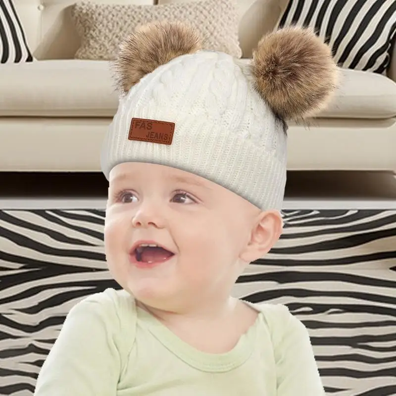 Toddler Beanies With Warm Kids Boys Girls Winter Hat Thickened Elastic Comfortable Beanies Warm Soft Toddler Hats For Playground