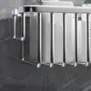 Silver/Black/Grey Hanging Shower Basket with Hooks Large Capacity Bathroom Storage Rack Rustproof Bathroom Hanging Shelf Home 3