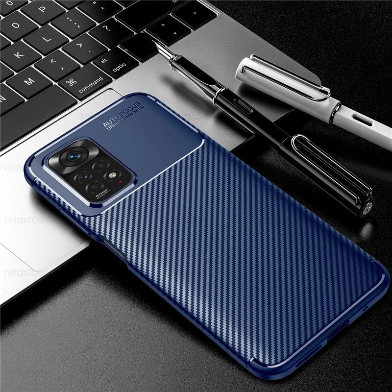 Redmy Note11 Case Matte Carbon Fiber Back Cover for Redmi Note 11 Pro Not 11 S 11S Note11S 4G Soft Silicone Shockproof Coque best waterproof phone pouch Cases & Covers