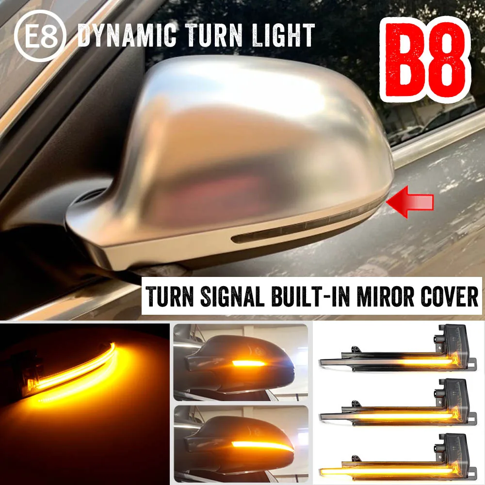 

LED Flowing Water Turn Signal Light Indicator Blinker Dynamic Light Signal For Audi A4 A5 B8.5 B8 RS3 A3 8P S5 RS4 A6 Q3 A8 8K