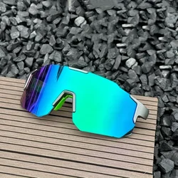 Men's Stylish Black Frame Glasses with Bold Yellow - Orange Lenses (Green)