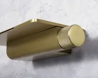 ก๊อกน้ำติดผนังแบบน้ำตก สีทองด้าน แบบฝัง ผสมน้ำร้อนน้ำเย็น สำหรับอ่างอาบน้ำ 4