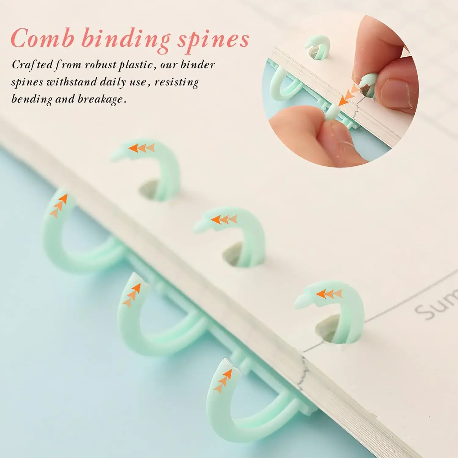 Comb Binding Spines Plastic Spiral Binding Coils for Business Document File Notebook File Making 5-10PCS 30 Rings