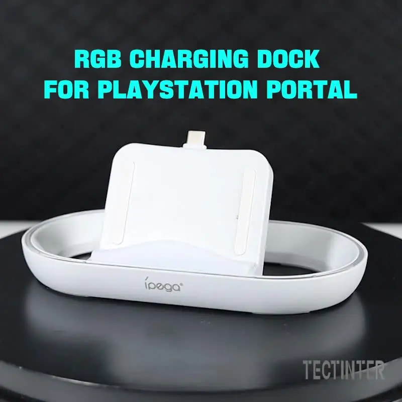 Soporte Plegable De Carga Para PlayStation Portal Con Indicador LED | Base Cargador Portátil PS Portal USB-C Ligero