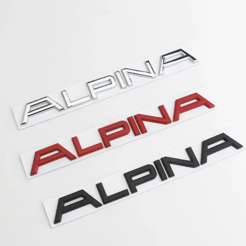 

ALPINA letter car stickers are suitable for BMW XB7 B8 B7 B4 XD4 B3 ALPINA metal modified accessories trunk decoration signs