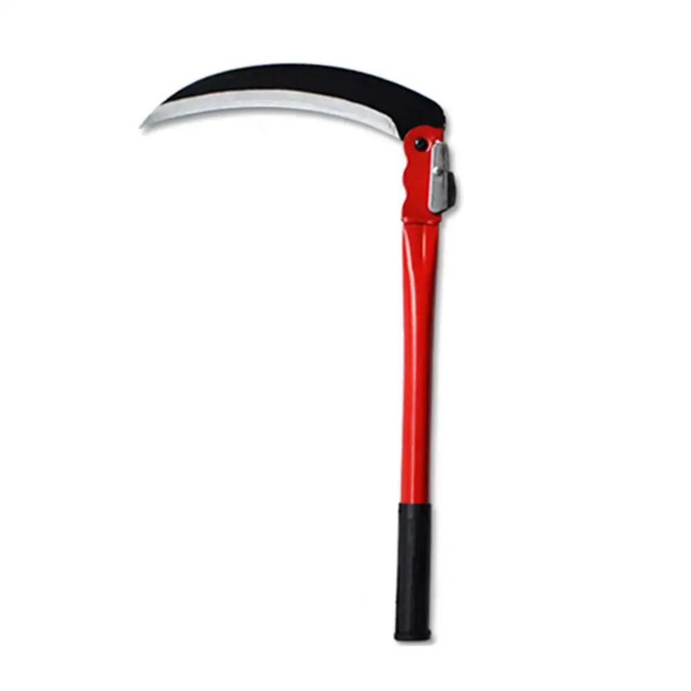 Weeding Tool Agricultural Long Handle Folding Sickle Cutting Wheat Weeding Scythe Lawn Sickle Mower Knife