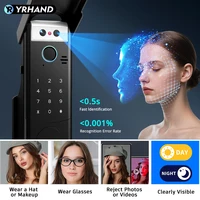 Tuya WiFi APP 3D Face Recognition Fingerprint Smart Lock Waterproof Gate Iron Door RFID Digital Face Recognition Lock For home 3