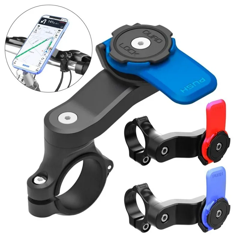 Phone Holder Bike Accessory Shockproof Quad Lock 360 Rotating Cycling Motocycle Handsbar Vibration Dampener Universal Adaptors