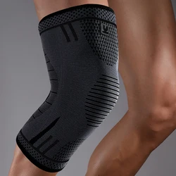 Compression Knee Support Sleeve - Elastic & Breathable Sports Protector - M (Black)