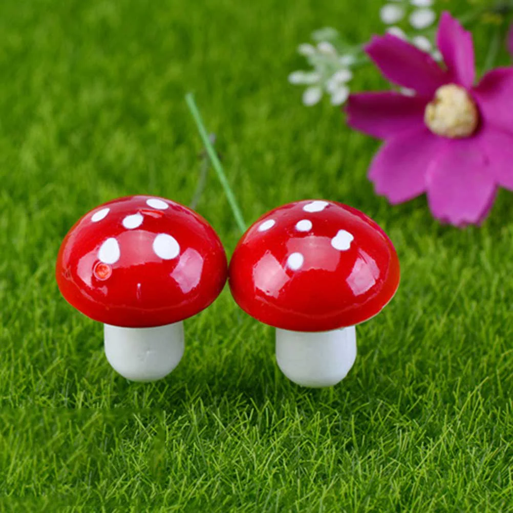 Mushroom Mini Mushrooms Miniature Garden Foam Decor Artificial Ornament Outdoor Fairy Decoration Figurines Figurine Landscape