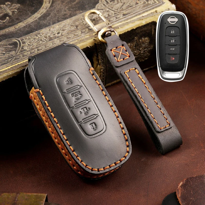 Custodia Per Chiave Auto In Pelle Per Nissan X-Trail T33 Qashqai 2022 J12 Ariya Altima Teana 2022 2023 2023 Juke Per Accessori Nissan