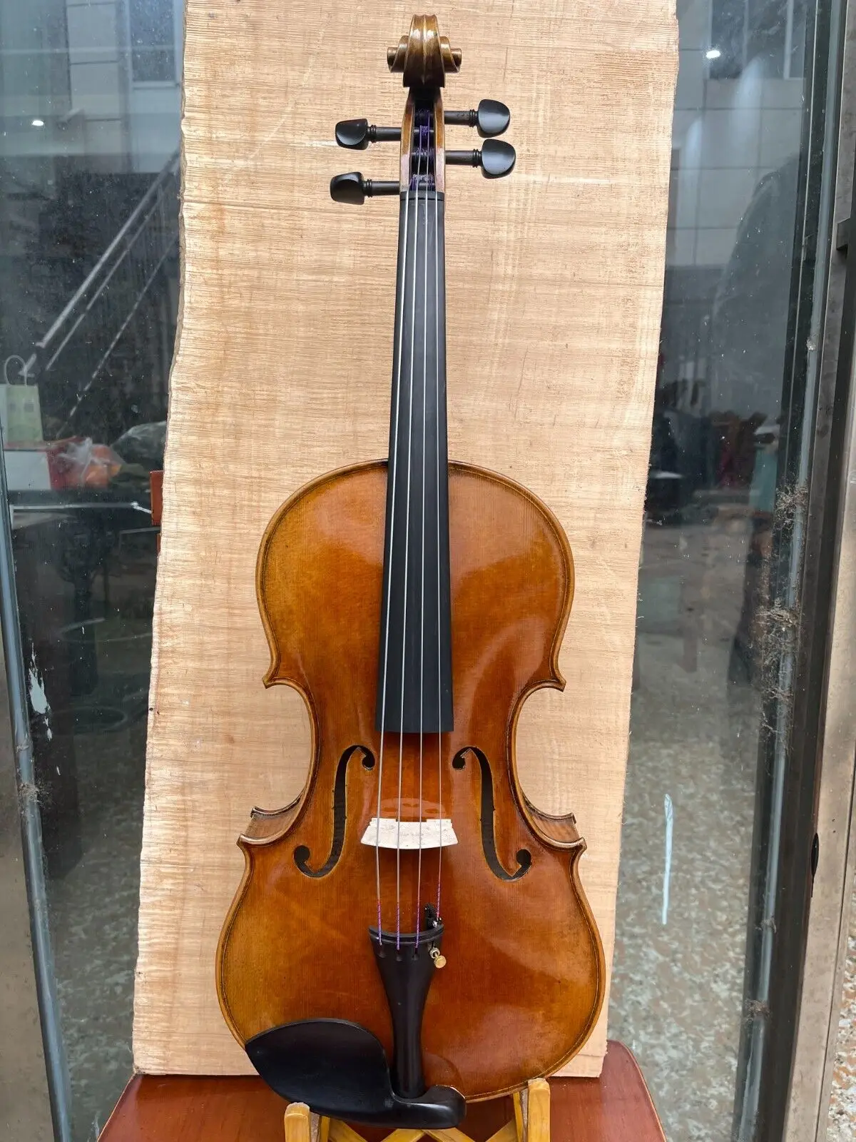 16.5 inch handmade viola professional level nice flame grain and neck rich sound