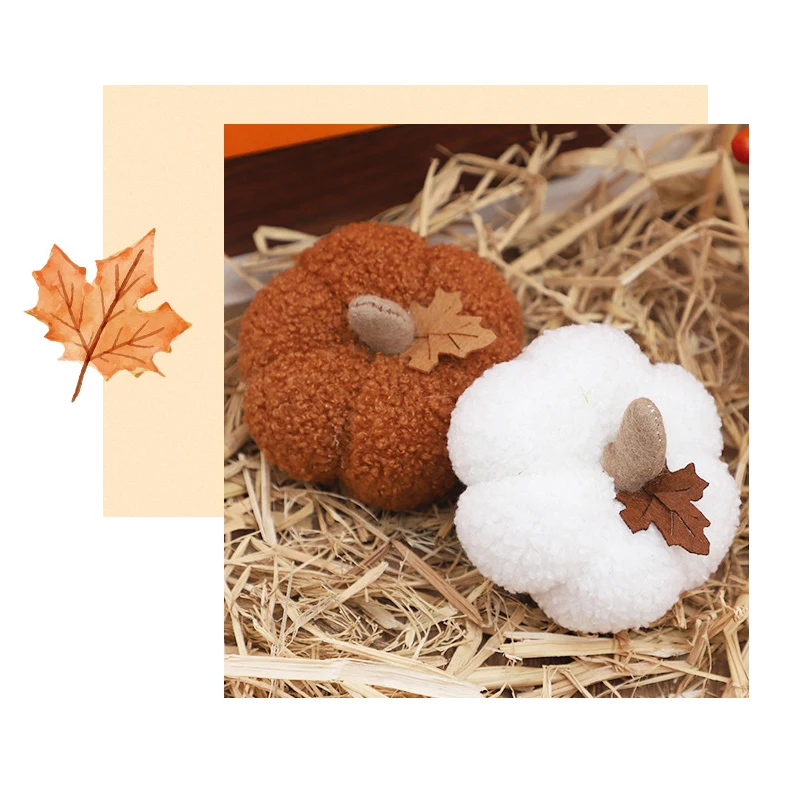 Mini ornamenti di zucca di simulazione, decorazione creativa di zucca di Halloween, decorazione per la casa, auto, ornamenti bianchi e arancioni, decorazioni per festival_voghion.com