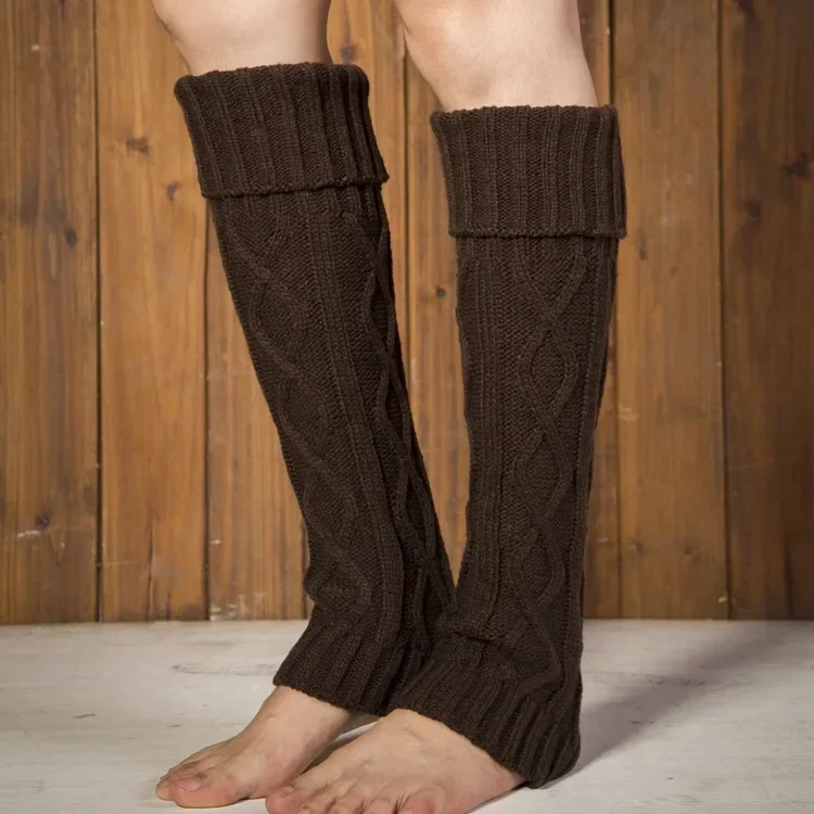 Fashion Long Leg Warmers Winter Women Knitted Soft Elastic Boot Cover Socks Ladies Loose Socks Sleeve Leggings Hosiery