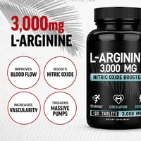 L Arginine 3000mg Capsules, L-Arginine Nitric Oxide Supplement to Help Build Muscle | Pre-Workout Supplements for Sport Training