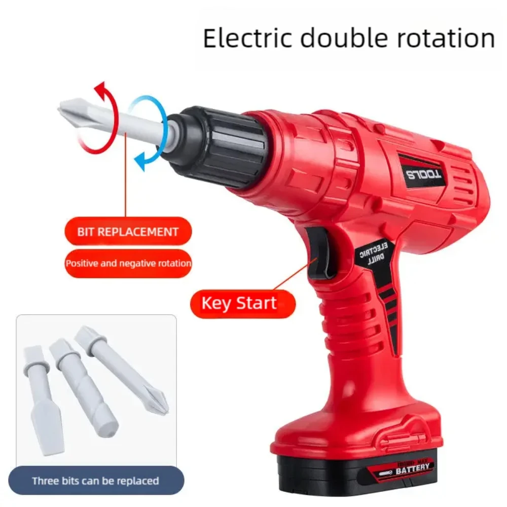 WizKidz Electric Drill & Construction Toy Set For Boys & Girls Safe Toddler Pretend Play Tools Child-Friendly Roleplay Equipment 6