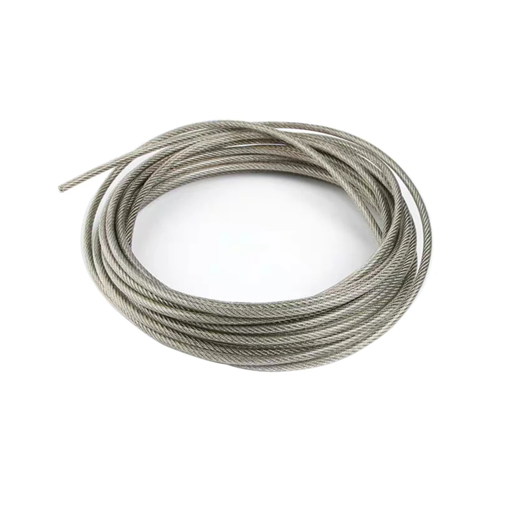 10Meters 304 Stainless Steel Wire Rope PVC Plastic-coated Cable Clothesline  Rope Diameter 0.6mm 0.8mm 1mm 1.2mm 1.5mm 2mm - AliExpress