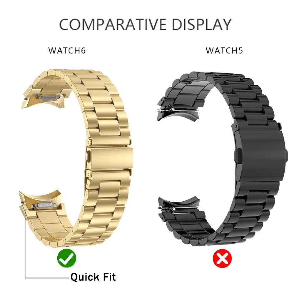 Premium Stainless Steel Quick-Release Watch Band Bracelet