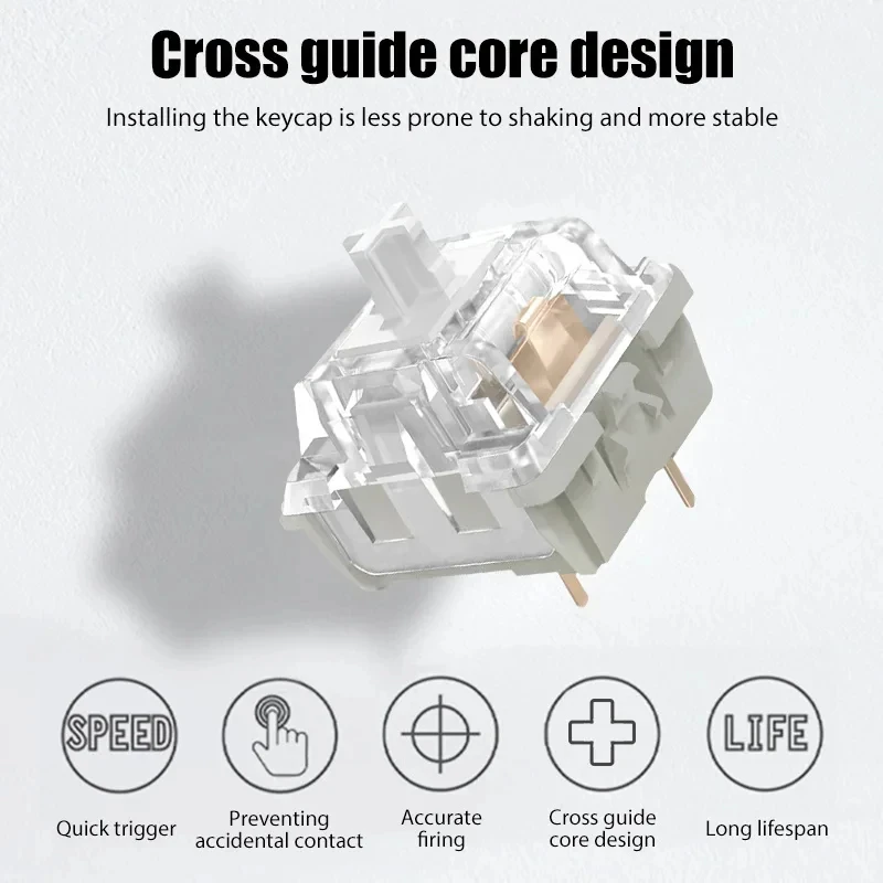 KTT Kang V3 Switches Mechanical Keyboard Linear Switch 3 Pin Custom Cherry RGB SMD Gaming Compatible Hot Swap MX Switch