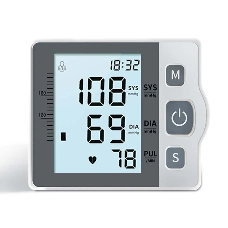 English Voice Tensiometer Digital Blood Pressure Monitors Medical Wrist Device BP Sphygmomanometer LCD Display Tonometer