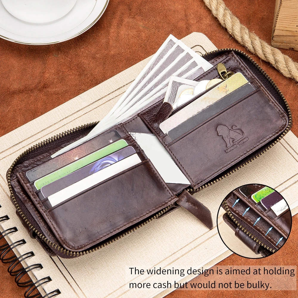 Cartera-de-cuero-multifuncional-RFID-para-hombre-bolso-de-almacenamiento-tarjetero.jpg Cartera de cuero multifuncional RFID para hombre, bolso de almacenamiento, tarjetero - Imagen 4